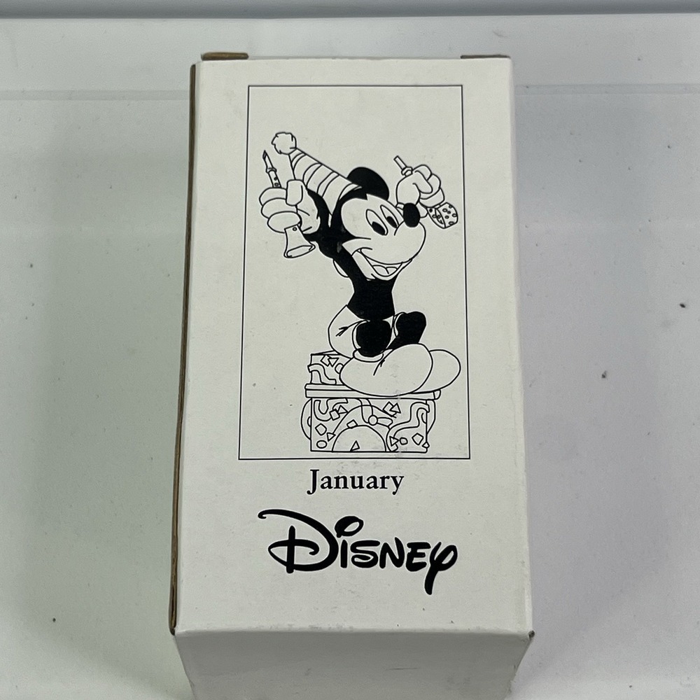 Disney Mickey Mouse~ January Trinket Hinged Porcelain Box~In Box